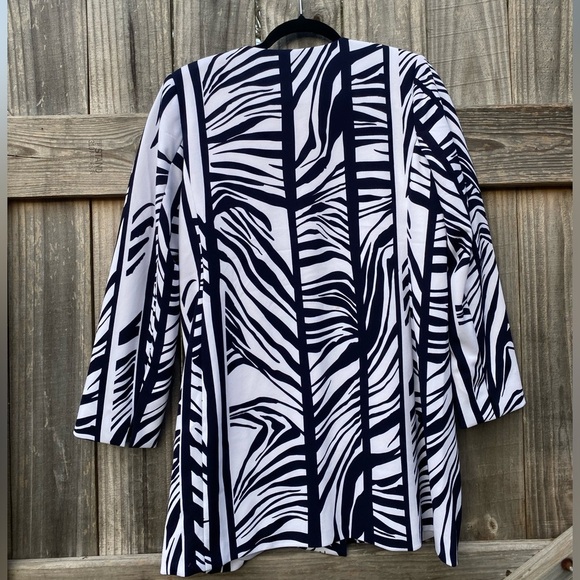 Dennis by Dennis Basso Zebra Print Long Sleeve Tunic Dress - Picture 8 of 12